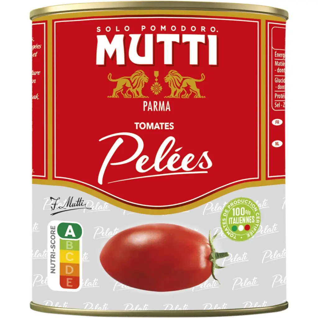 TOMATE PELEE MUTTI 800G
