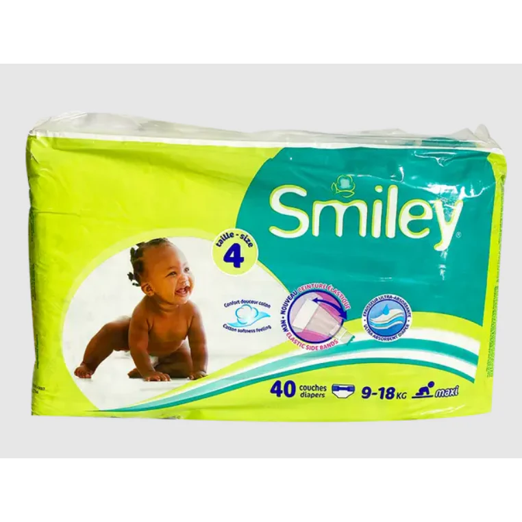 COUCHES BB SMILEY MAXI STANDARD 40PCS X5PQT