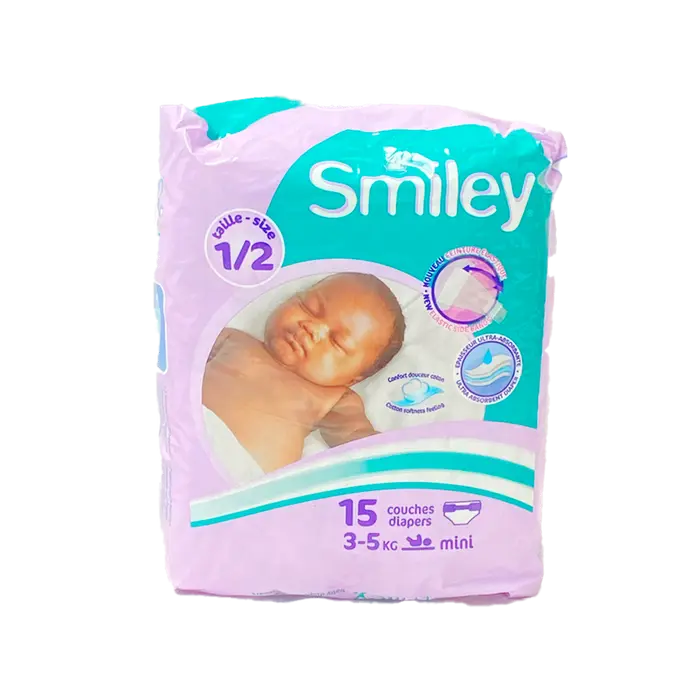 COUCHES BB SMILEY MINI SMALL 15PCS X12PQTS