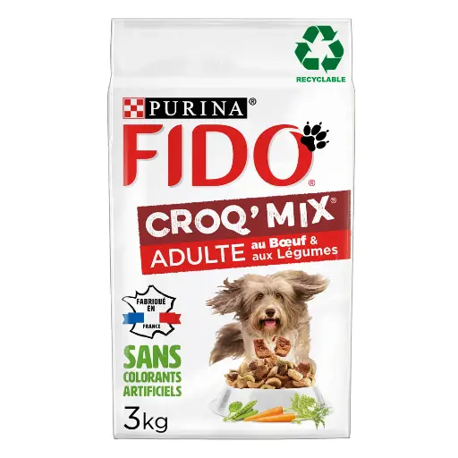 [CPCMAF3] CROQUETTE POUR CHIEN MIX ADULTE FIDO 3KG
