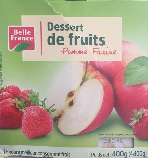 [DPFBF100] DESSERT POMME FRAISE BELLE FRANCE 100GX4