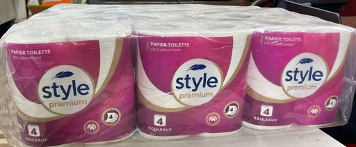 [HPHSP4] PAPIER HYIENIQUE STYLE PREMIUM 4X12RLX-4 PLIS