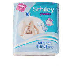 [CBSJJ68] COUCHES BB SMILEY JUNIOR JUMBO 68PCS*4 PQTS